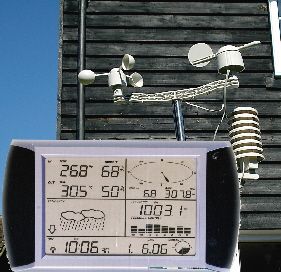 Weather station  assembled with display inset
